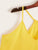 Pleated Hem Solid Chiffon Cami Top