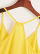 Pleated Hem Solid Chiffon Cami Top