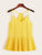 Pleated Hem Solid Chiffon Cami Top