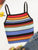 Rainbow Stripe Knit Cami Top