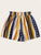 Striped Tie Front Shorts