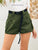 Dual Pocket Self Waist Utility Shorts