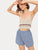 Striped Elastic Waist Shorts