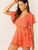 Surplice Neck Neon Lime Wrap Knotted Romper