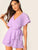 Surplice Neck Neon Lime Wrap Knotted Romper