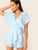 Surplice Neck Neon Lime Wrap Knotted Romper