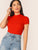 Mock Neck Rib Knit Top