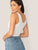 Solid Form Fitted Crop Tank Top
