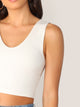 Solid Form Fitted Crop Tank Top