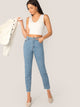 Solid Form Fitted Crop Tank Top