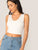 Solid Form Fitted Crop Tank Top