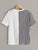 Contrast Lip Sequin Striped Panel Tee
