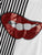 Contrast Lip Sequin Striped Panel Tee