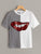 Contrast Lip Sequin Striped Panel Tee