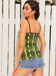Neon Lime Snakeskin Print Cami Top