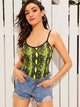 Neon Lime Snakeskin Print Cami Top