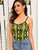 Neon Lime Snakeskin Print Cami Top