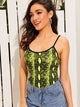 Neon Lime Snakeskin Print Cami Top
