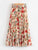 Floral Print Pleated Chiffon Skirt