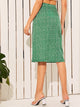Ditsy Floral Print Slit Hem Button Front Skirt