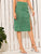 Ditsy Floral Print Slit Hem Button Front Skirt