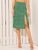 Ditsy Floral Print Slit Hem Button Front Skirt