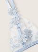 Applique Sheer Garter Lingerie Set With Choker