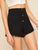 Button Fly Frilled Hem Shorts