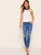 Contrast Binding & Halterneck Top