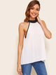 Contrast Binding & Halterneck Top