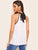 Contrast Binding & Halterneck Top