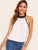 Contrast Binding & Halterneck Top