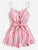 Self Tie Waist Striped Jumpsuit