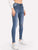 Knee Rips Raw Hem Skinny Jeans