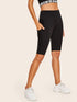 Solid Biker Shorts