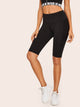 Solid Biker Shorts