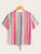 Colorful Striped Knotted Front Top