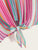 Colorful Striped Knotted Front Top
