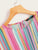 Colorful Striped Knotted Front Top