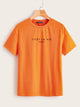 Slogan Print Short Sleeve Tee