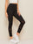 Flocked Mesh Hem Skinny Leggings
