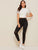 Flocked Mesh Hem Skinny Leggings
