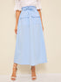 Dual Pocket Front Drawstring Waist Skirt