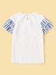 Layered Striped Ruffle Trim Top