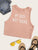 Neon Lime Slogan Print Crop Tank Top