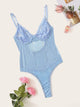 Floral Lace Cutout Back Teddy Bodysuit