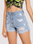 Faded Ripped Denim Shorts
