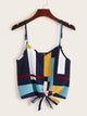 Geo Print Tie Back Cami Top