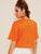 Cartoon Sun Print V-cut Choker Tee