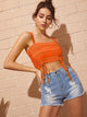 Drawstring Cami Crop Top